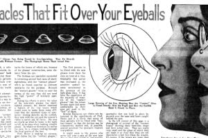 The new contact lenses Eyeball spectacles (1931)