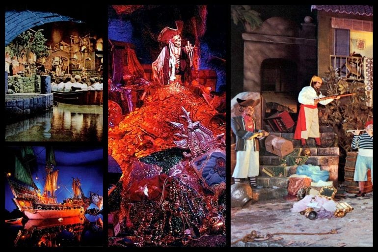 The original Pirates of the Caribbean ride at Disneyland via ClickAmericana com