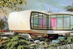 The retro-modern space-age Monsanto Home of the Future at Disneyland (1)