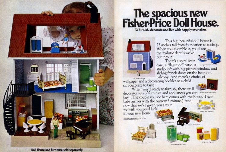 These vintage FisherPrice dollhouses offered hours of playtime fun