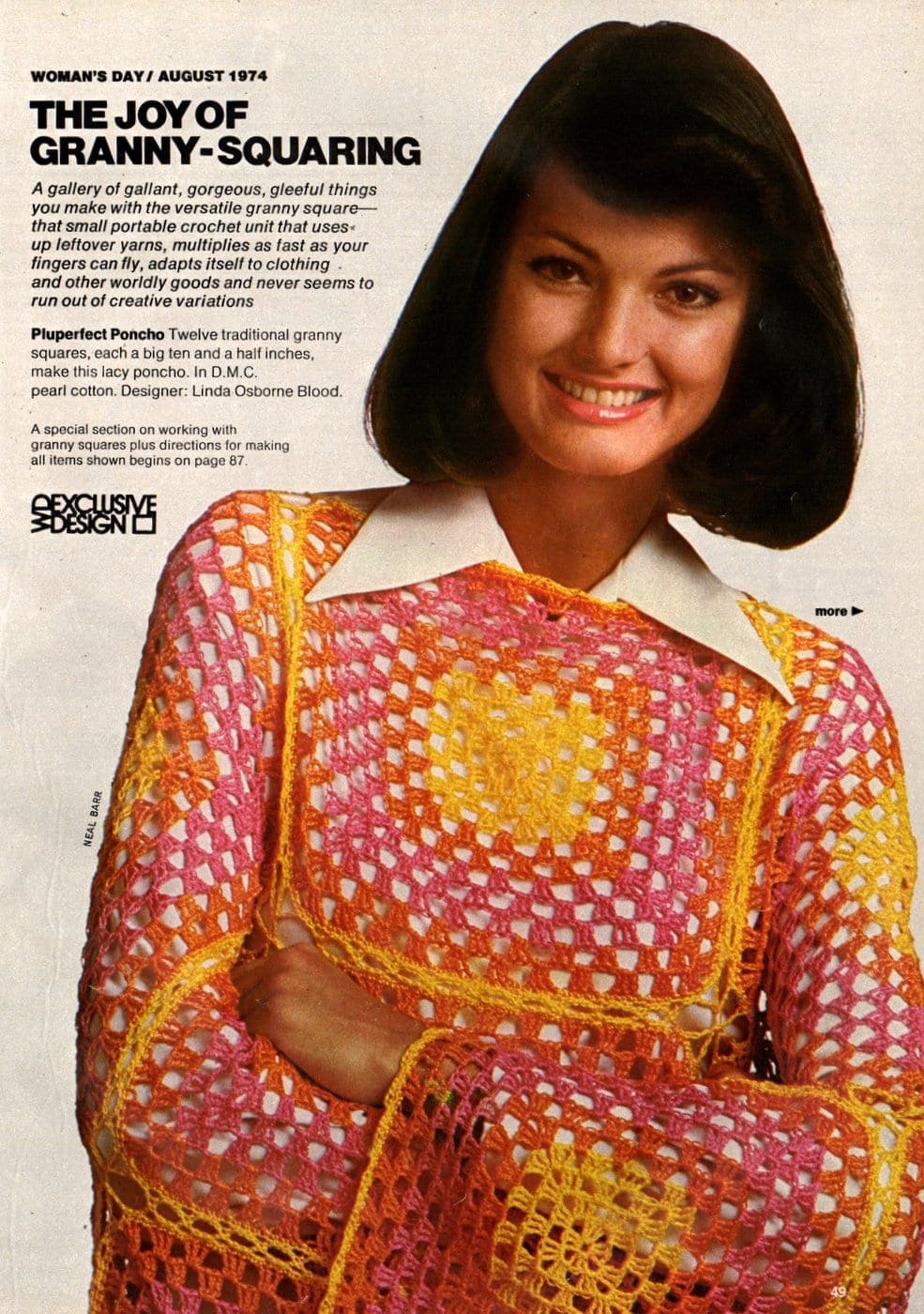 The traditional granny square sweater