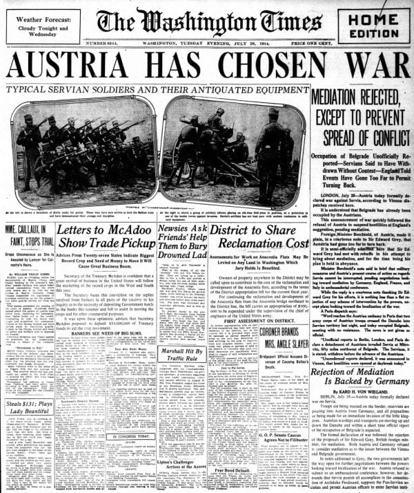 war-declared-american-newspaper-headlines-from-the-very-start-of-wwi