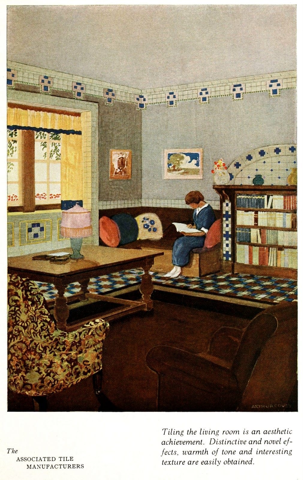 Tile patterns and designs from the 1920s for floor and wall decor