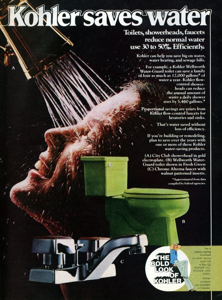 Colorful Kohler bathroom suites from the '60s & '70s - Click Americana