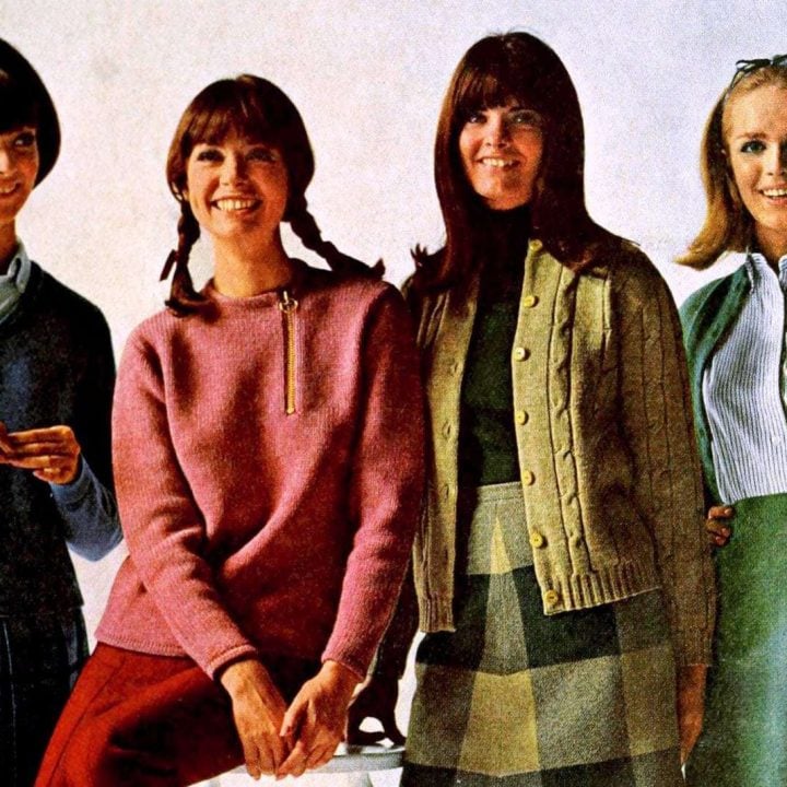 Trendy vintage 1960s sweaters