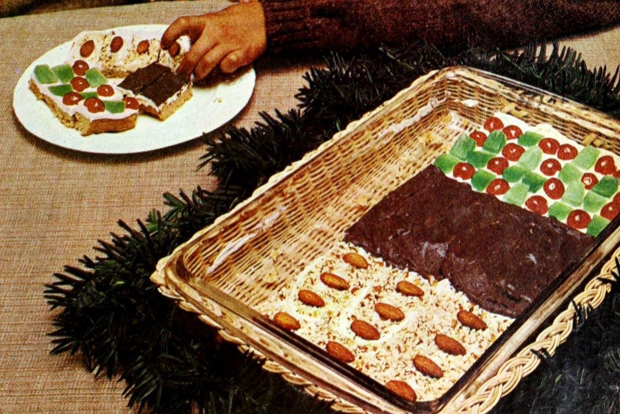 Triple Treat holiday bars recipe: Retro 3-in-1 pan cookies (1973) - Click Americana