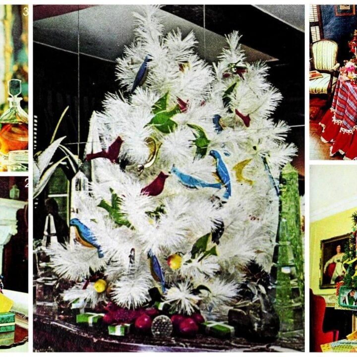 Try a retro tabletop Christmas tree for a little festivity on a small scale, '70s-style