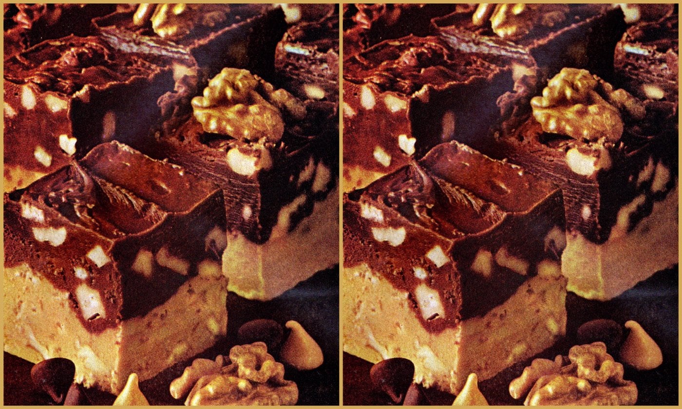 Two-tone fudge with chocolate & butterscotch is a delight (1968) - Click Americana