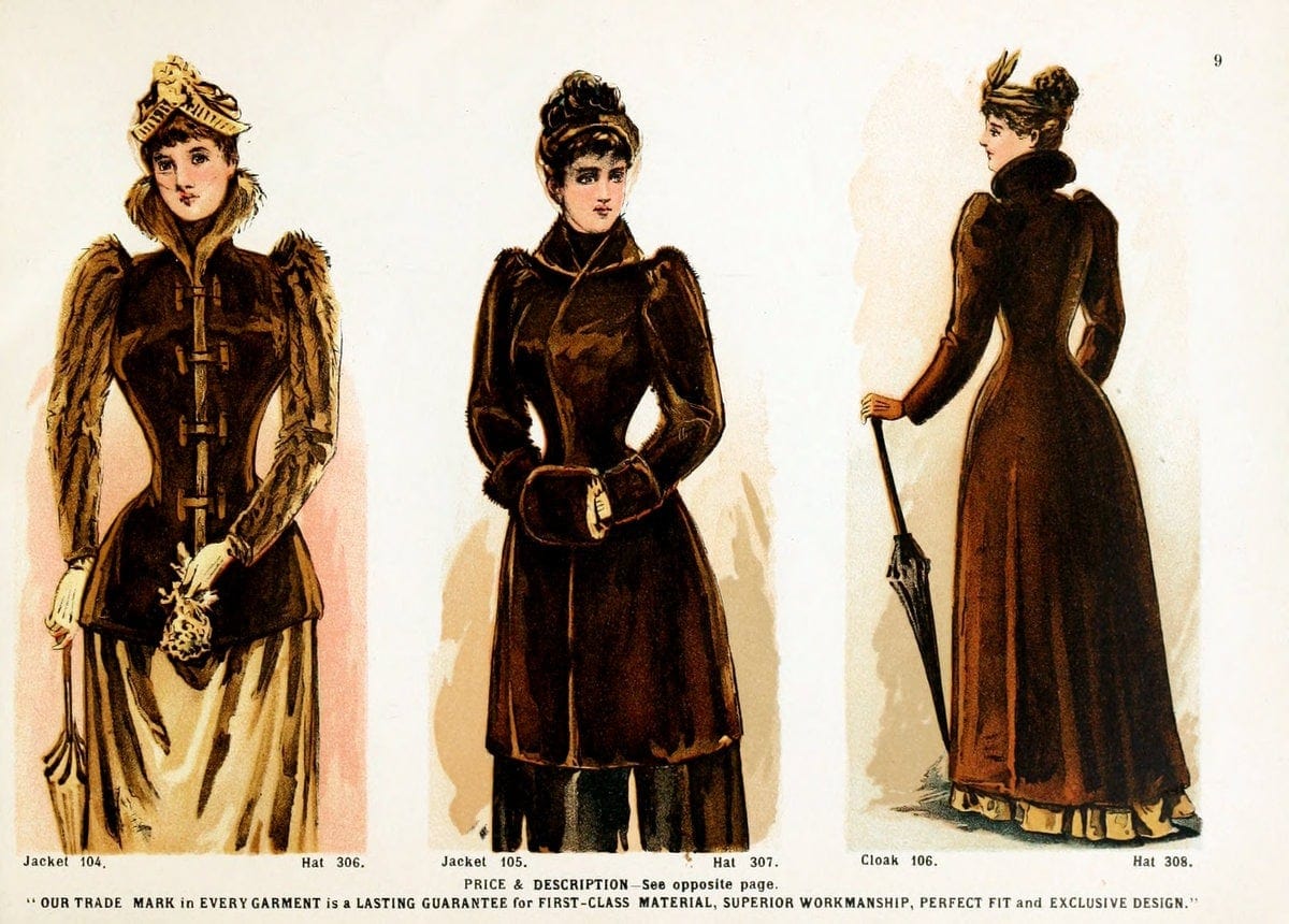 The Victorian lady's way to keep warm See fashionable fall & winter