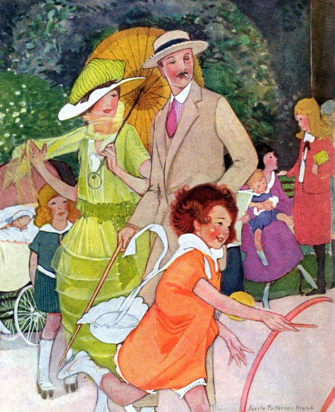 Victorian rolling hoop toys 1920