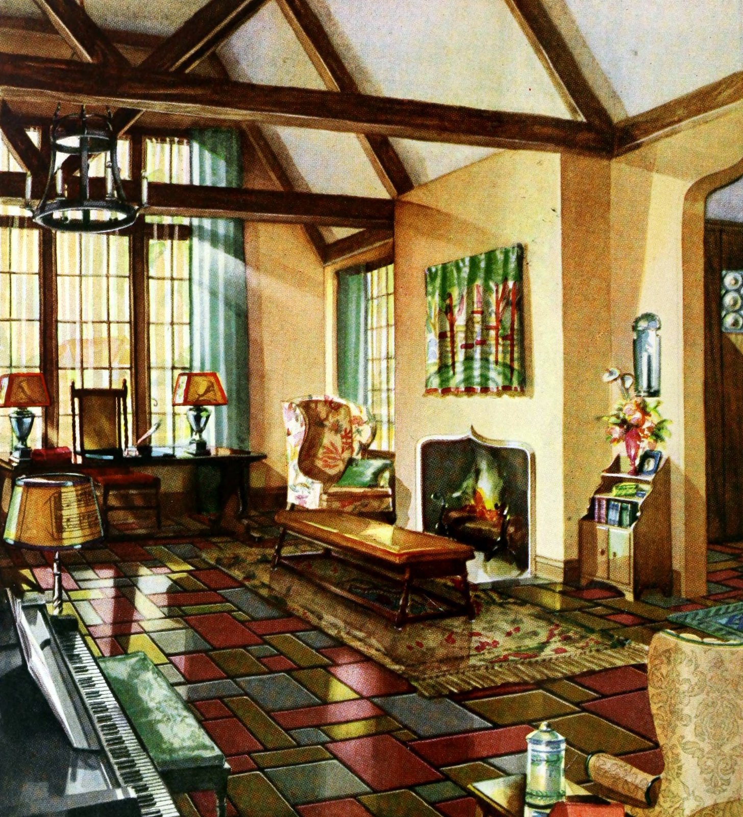 1920s home decor: See beautiful vintage American decorating trends from 100 years ago 8 Vintage 1920s home decorating - 1929 styles (11) via ClickAmericana com