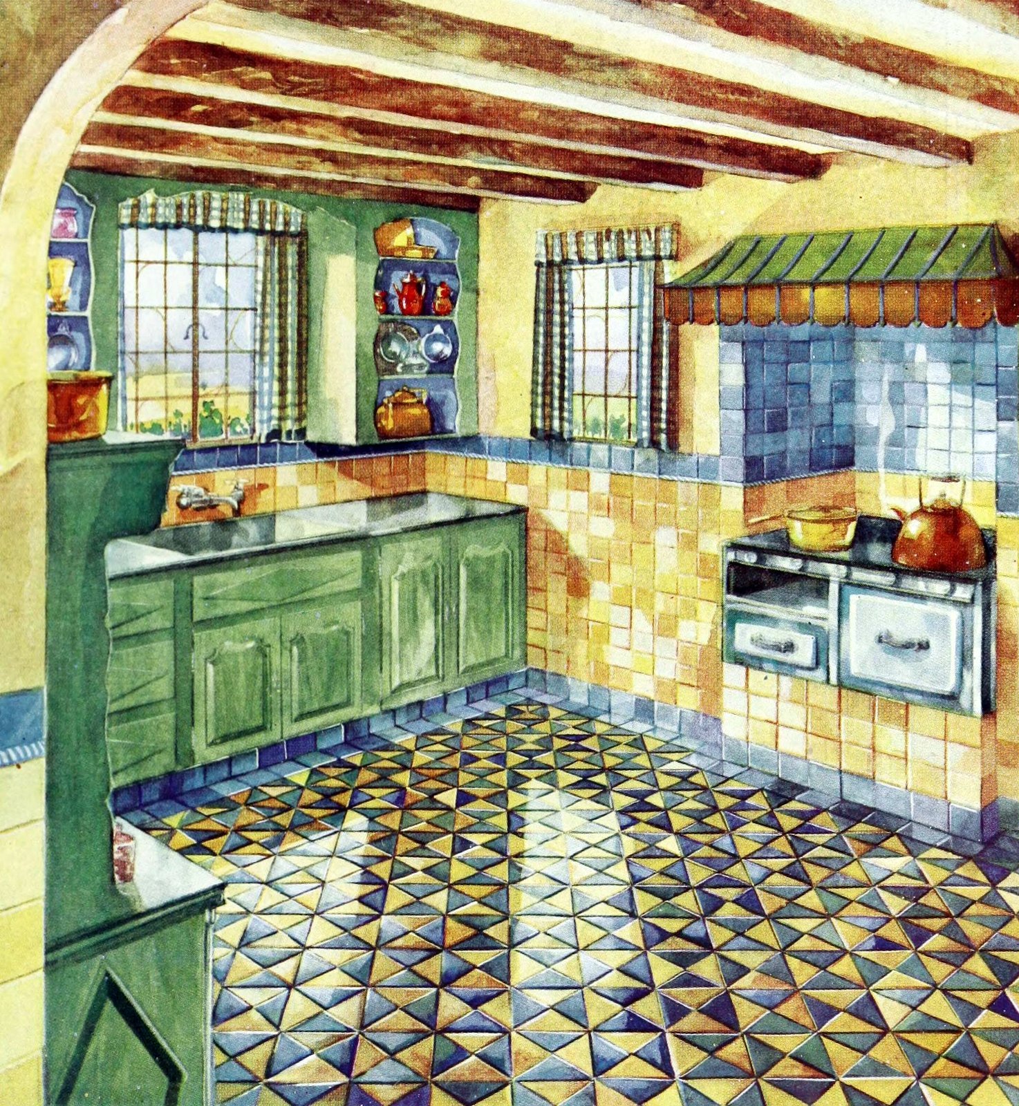 1920s home decor: See beautiful vintage American decorating trends from 100 years ago 21 Vintage 1920s home decorating - 1929 styles (13) via ClickAmericana com