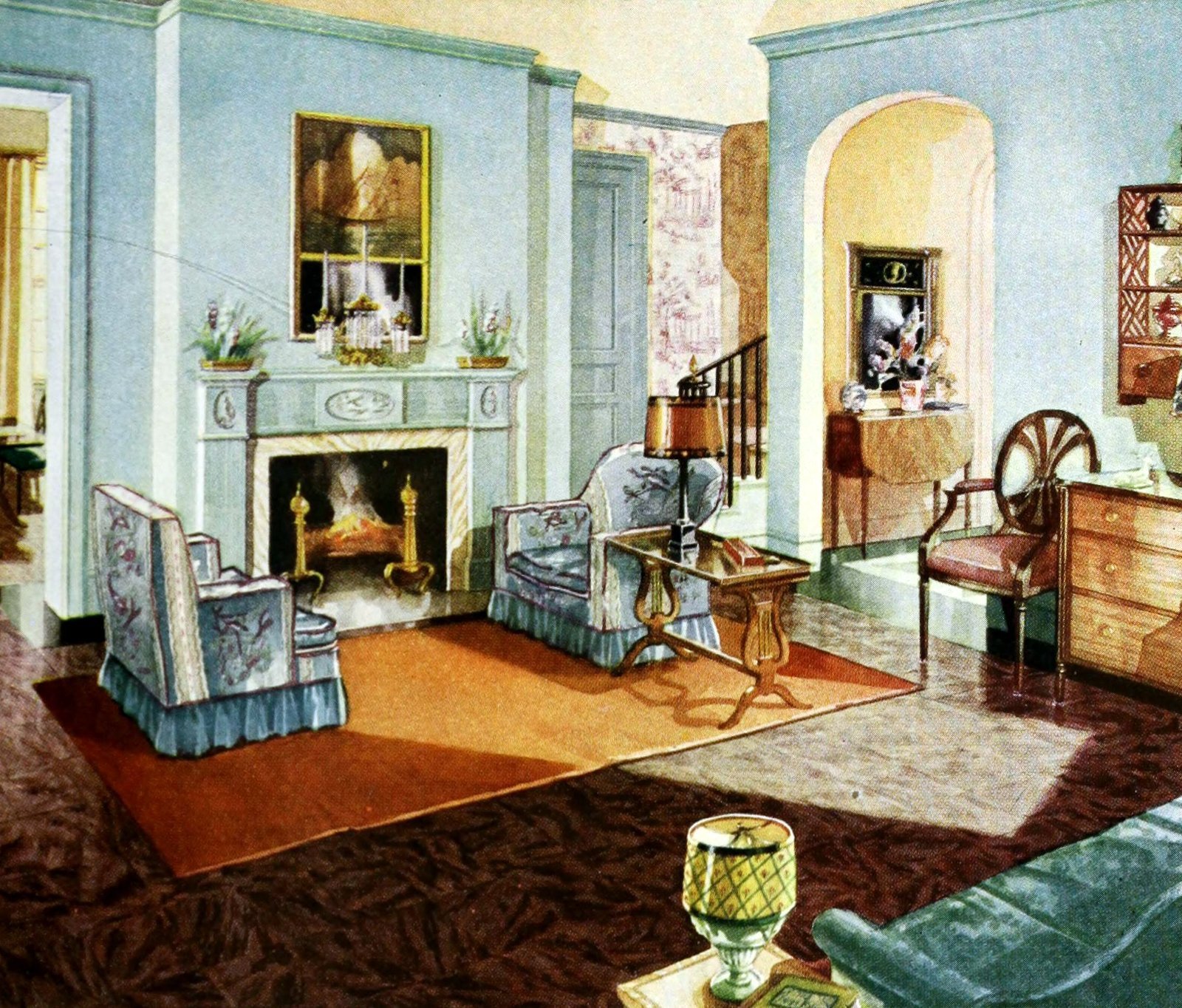 1920s home decor: See beautiful vintage American decorating trends from 100 years ago 5 Vintage 1920s home decorating - 1929 styles (15) via ClickAmericana com