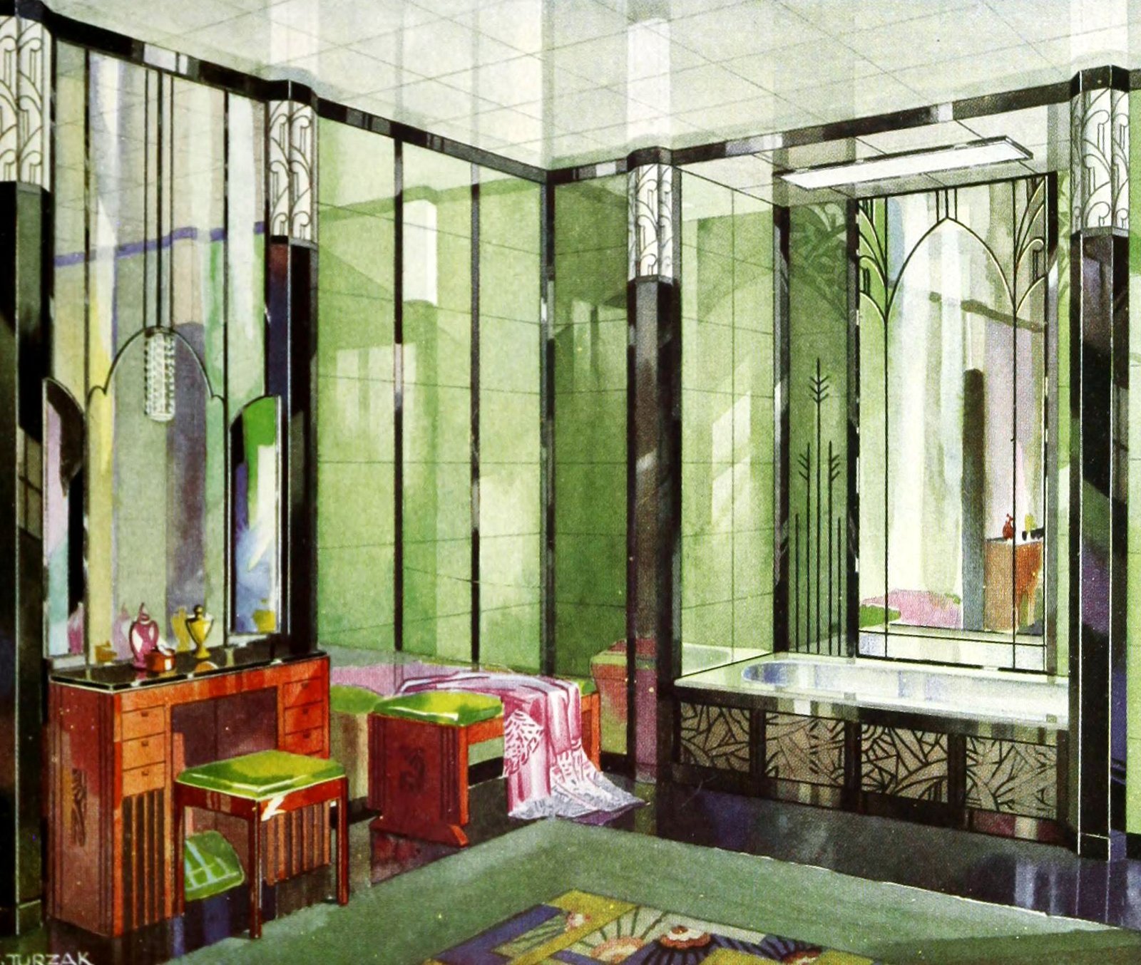 1920s home decor: See beautiful vintage American decorating trends from 100 years ago 17 Vintage 1920s home decorating - 1929 styles (9) via ClickAmericana com