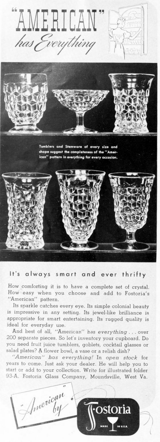 Vintage Fostoria glass 100+ patterns, colors & styles of the