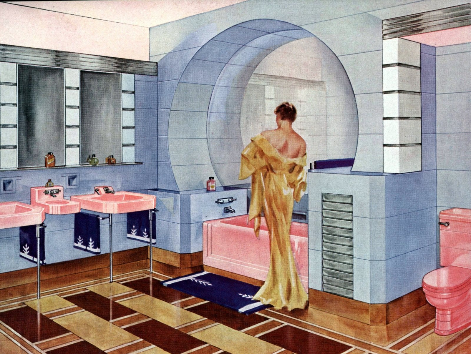 Vintage 1940s Douglas bathroom decor via ClickAmericaan com (2)