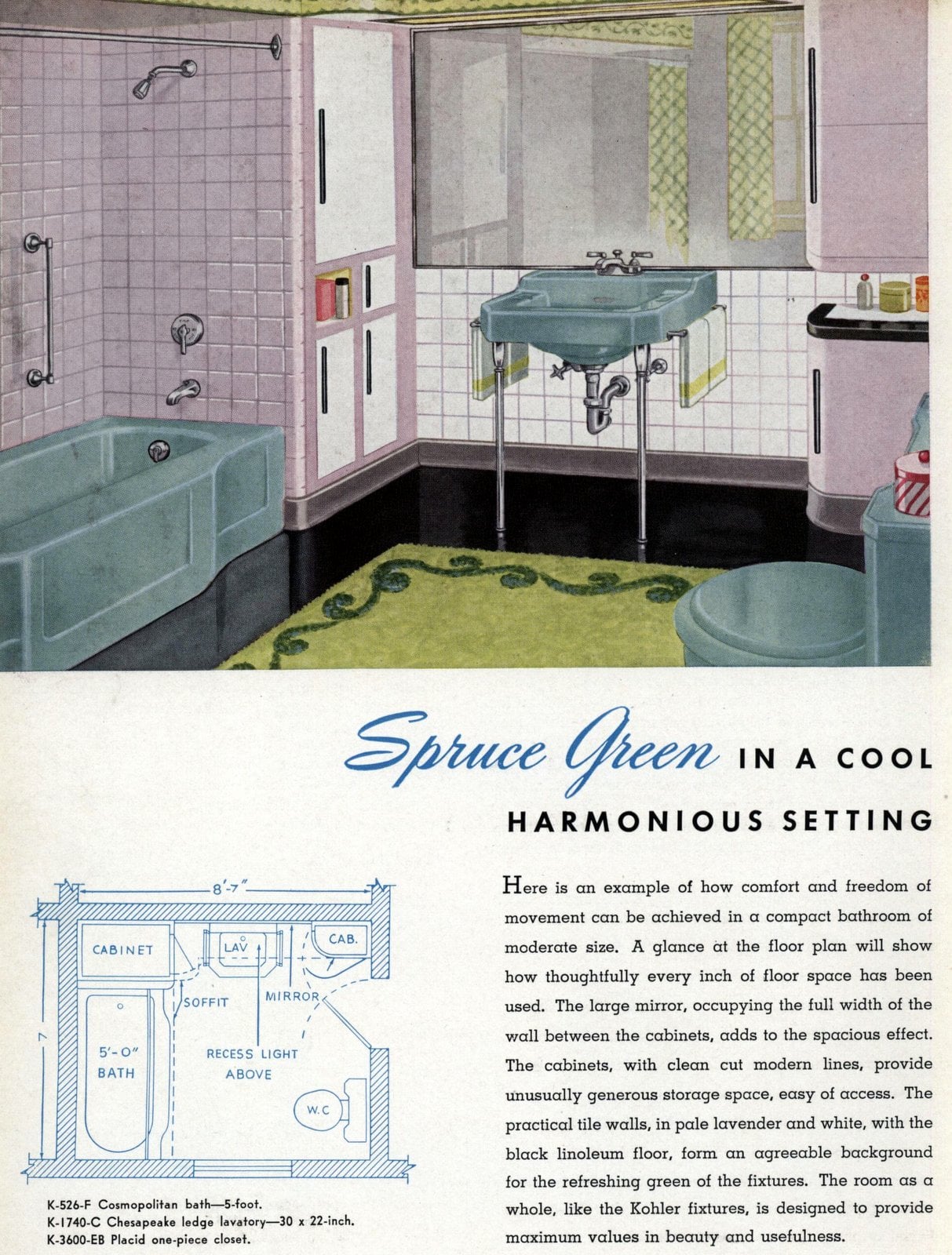 Vintage 1948 Kohler bathroom fixtures via ClickAmericaan com (2)