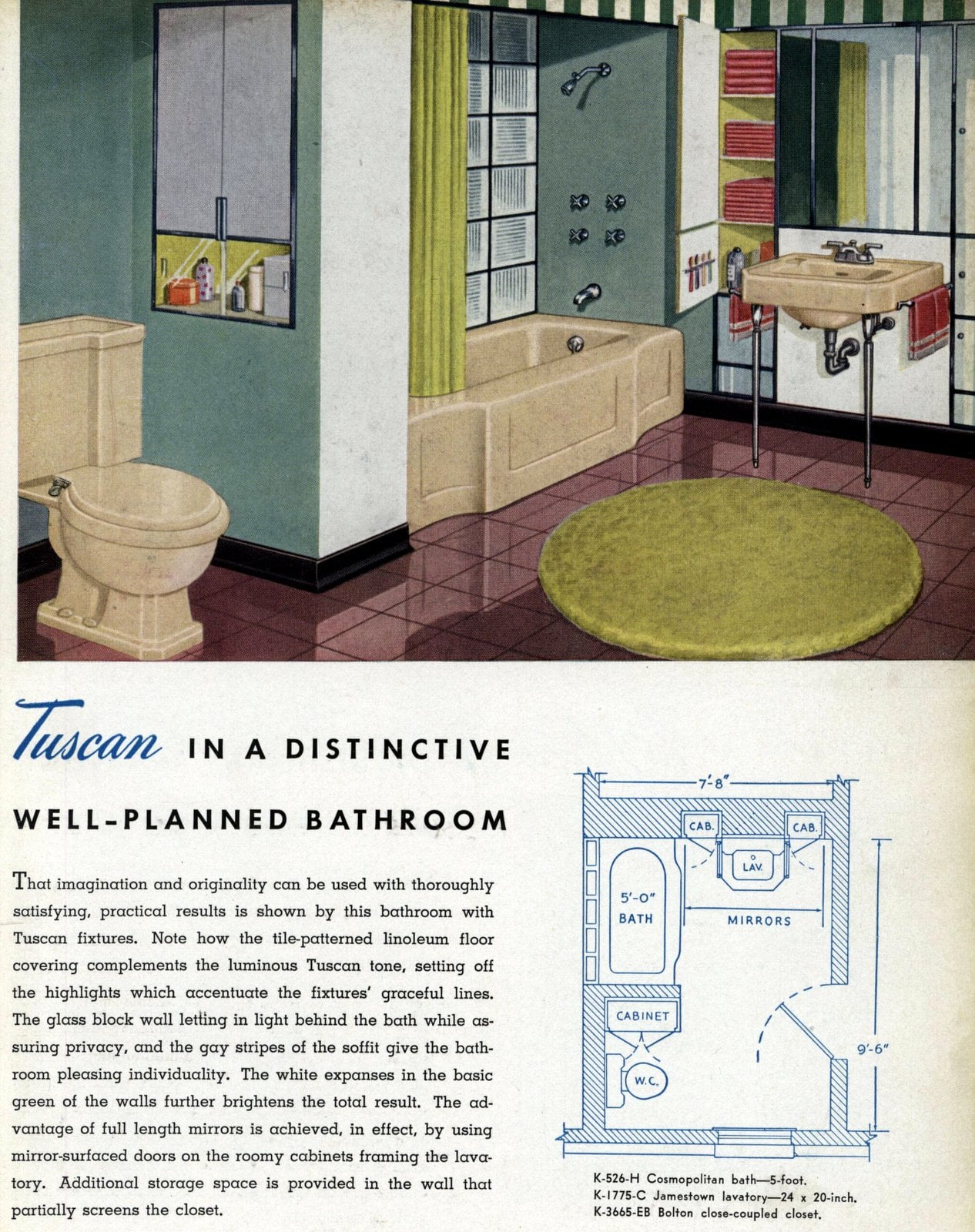Vintage 1948 Kohler bathroom fixtures via ClickAmericaan com (5)