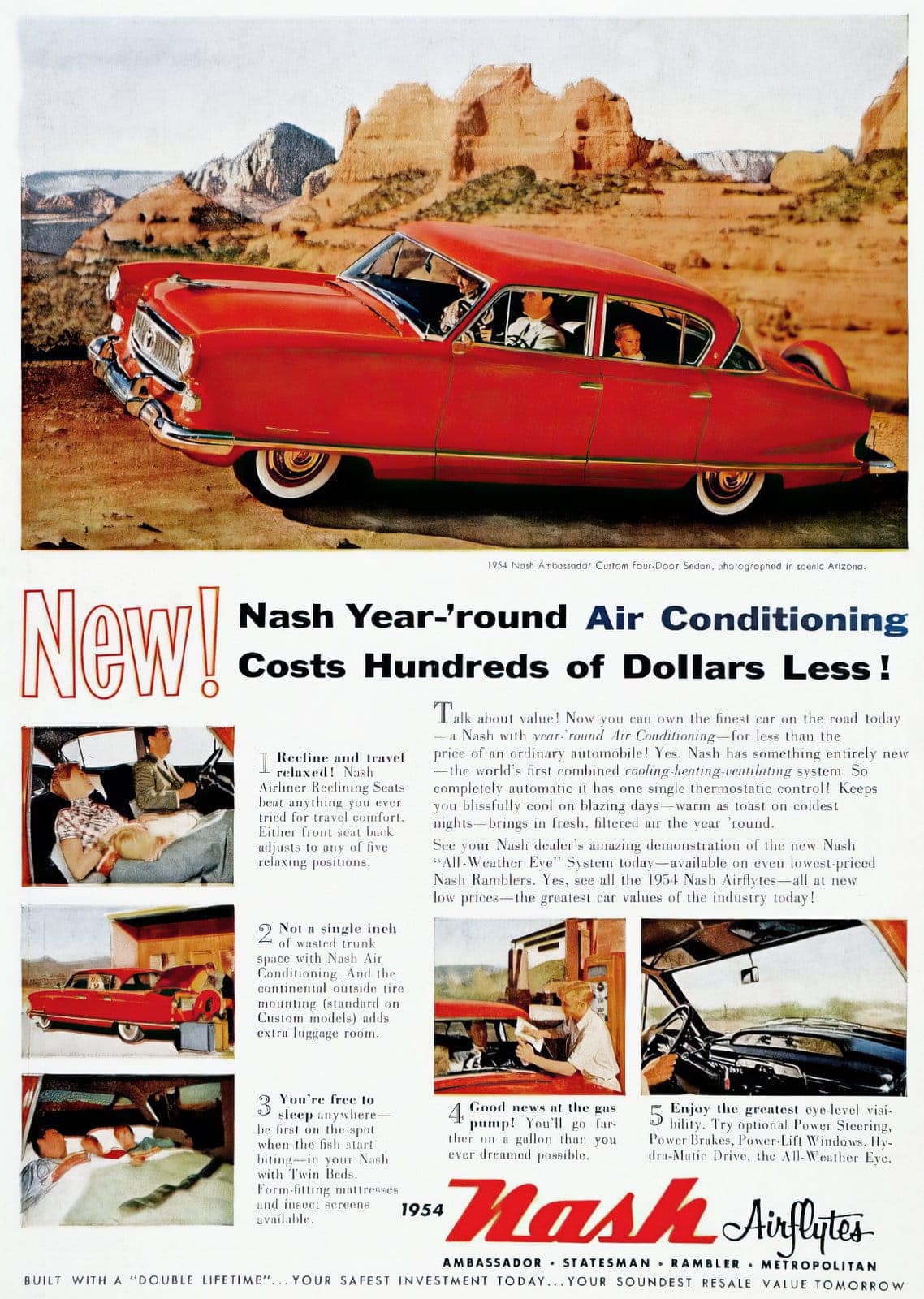 1950s Nash cars had some crazy ideas that Detroit ignored -- and some of them actually worked 16 Vintage 1954 Nash Airflyte classic cars