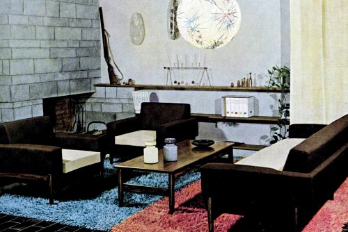Vintage 1960s cool, contemporary living room with many influences
