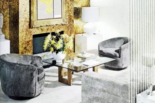 Vintage 1960s cool grey living room