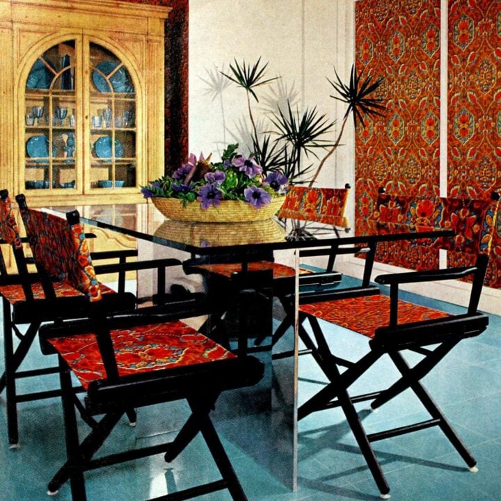 Vintage 1960s dining room contemporary decor old Persian style