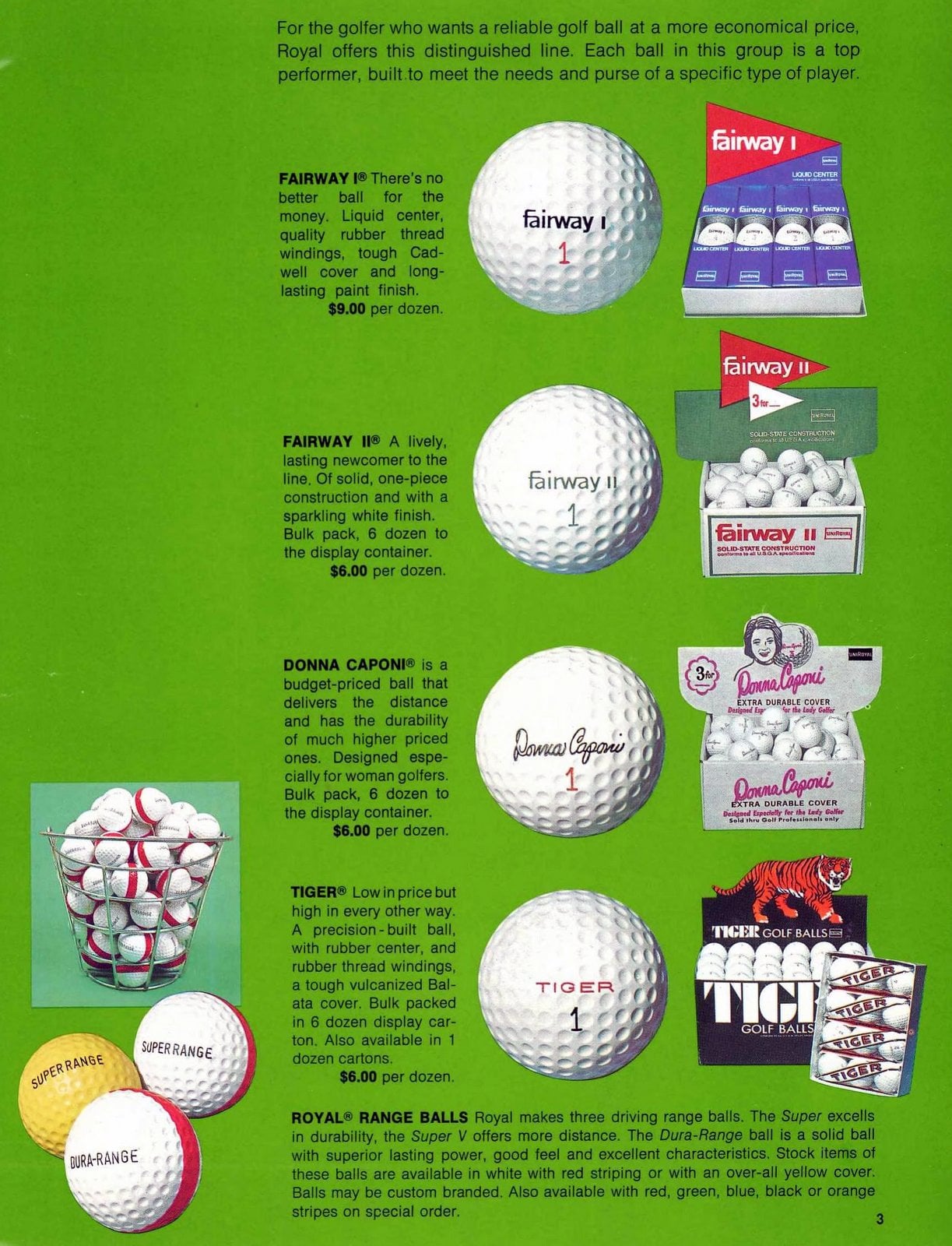 Golf ball history: The sport's evolution from stuffed leather to space-age science 16 Vintage 1971 Royal Fairway and other golf balls via ClickAmericana com