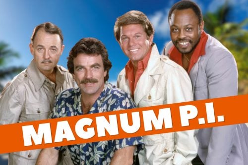 Vintage 1980s Magnum PI TV series via ClickAmericana com