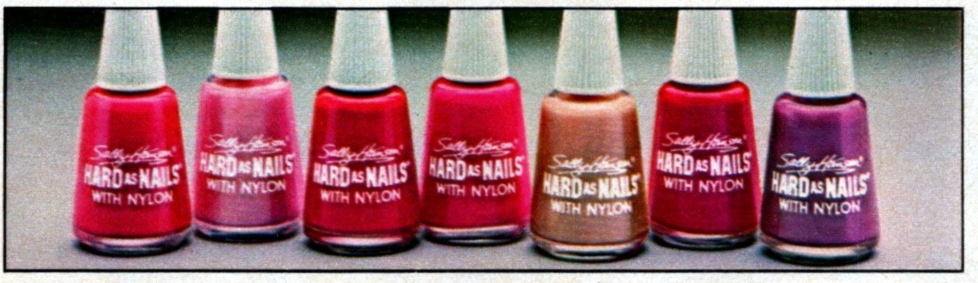 80s nail polish: See the popular colors & top brands of the eighties 3 Vintage 1980s Sally Hansen nail polish colors (1983) via ClickAmericana com