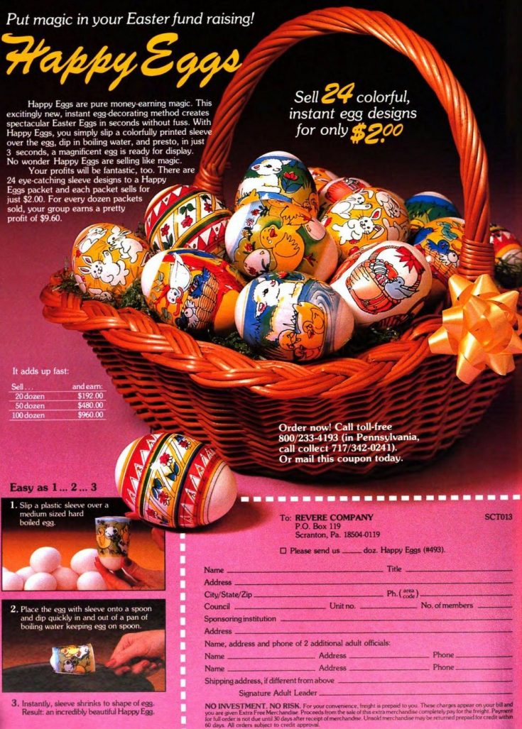 Remember Easter egg shrink wraps and sleeves from the 1980s & 90s
