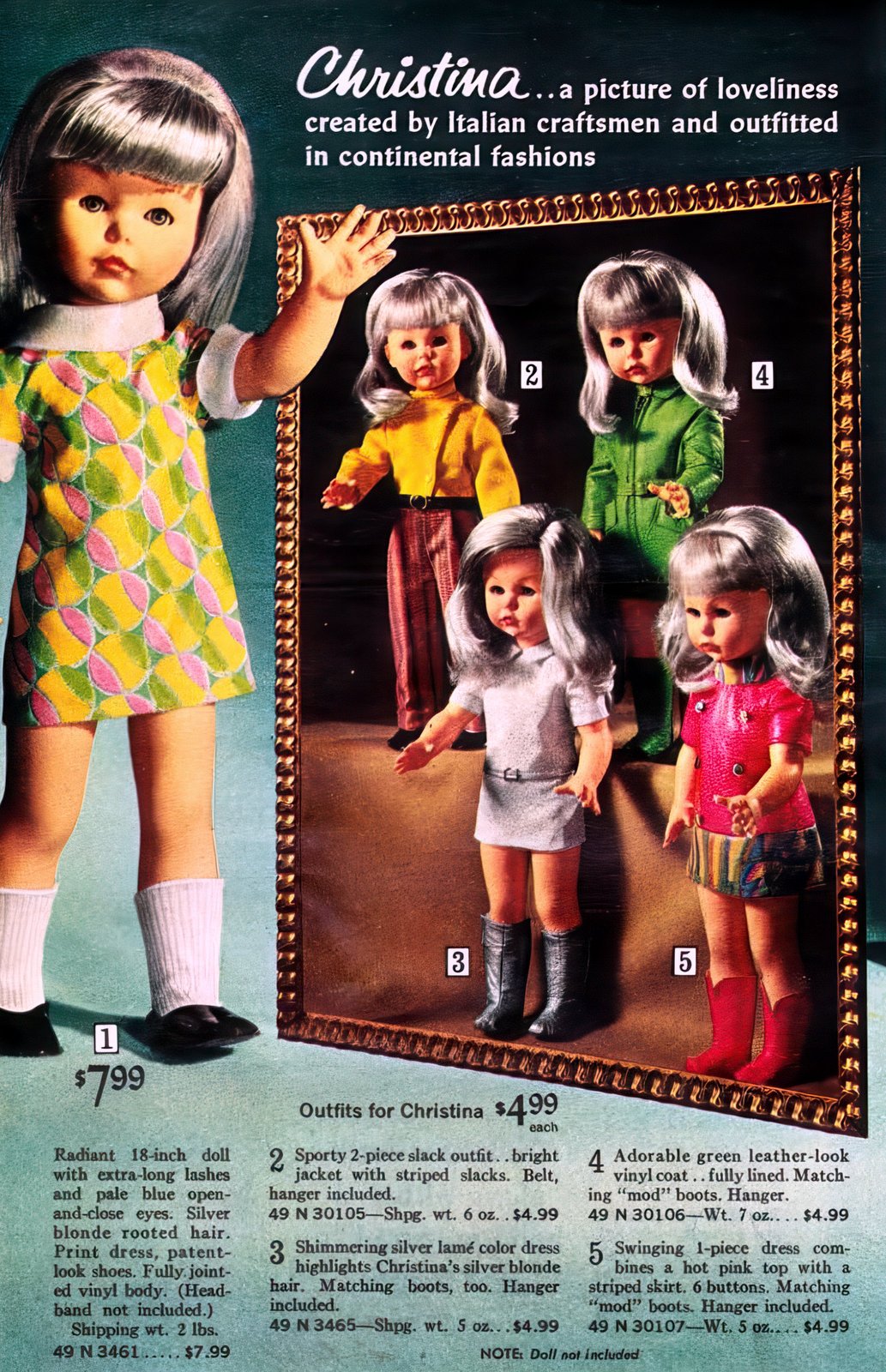 Vintage 60s Christina doll via ClickAmericana com