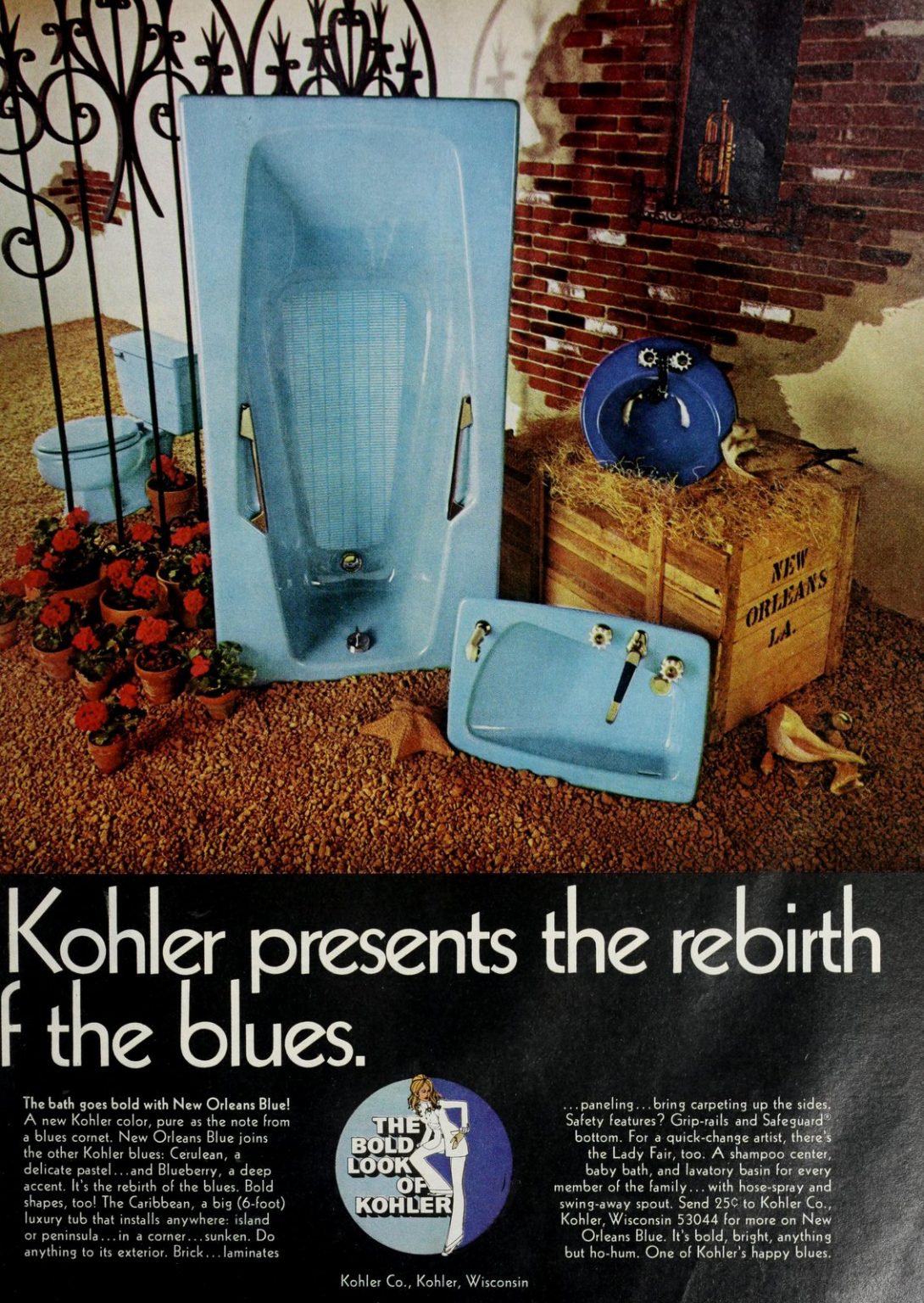 Colorful Kohler bathroom suites from the '60s & '70s Click Americana