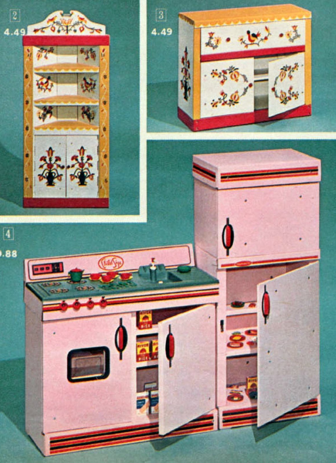 Vintage 60s play kitchens for kids (1967) via ClickAmericana com