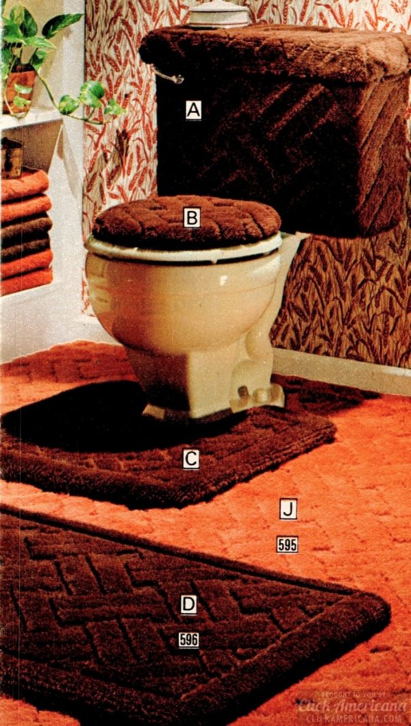 These 12 fuzzy toilet seat covers from the 70s were super retro