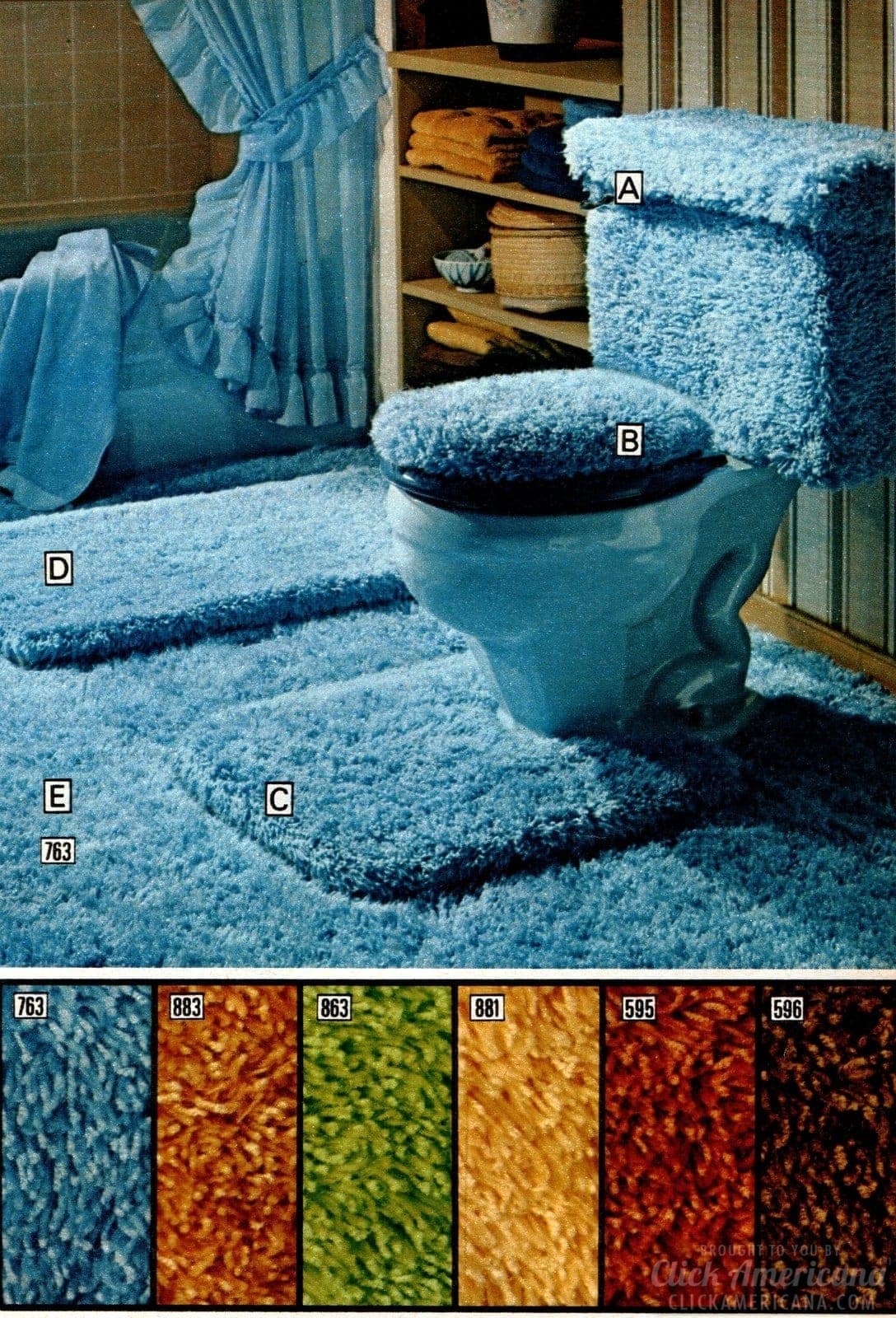 These 12 fuzzy toilet covers from the 70s were super retro bathroom decor Click Americana