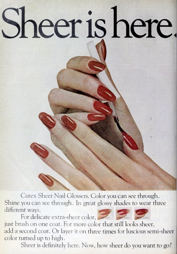 Nail polish ads from the '80s Popular colors & top brands (19801989