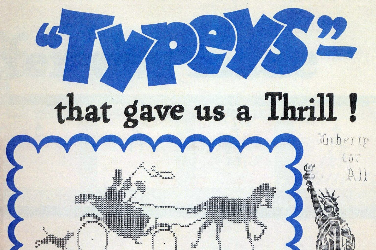 Vintage ASCII art from the 1930s: Typeys, made with old manual ...