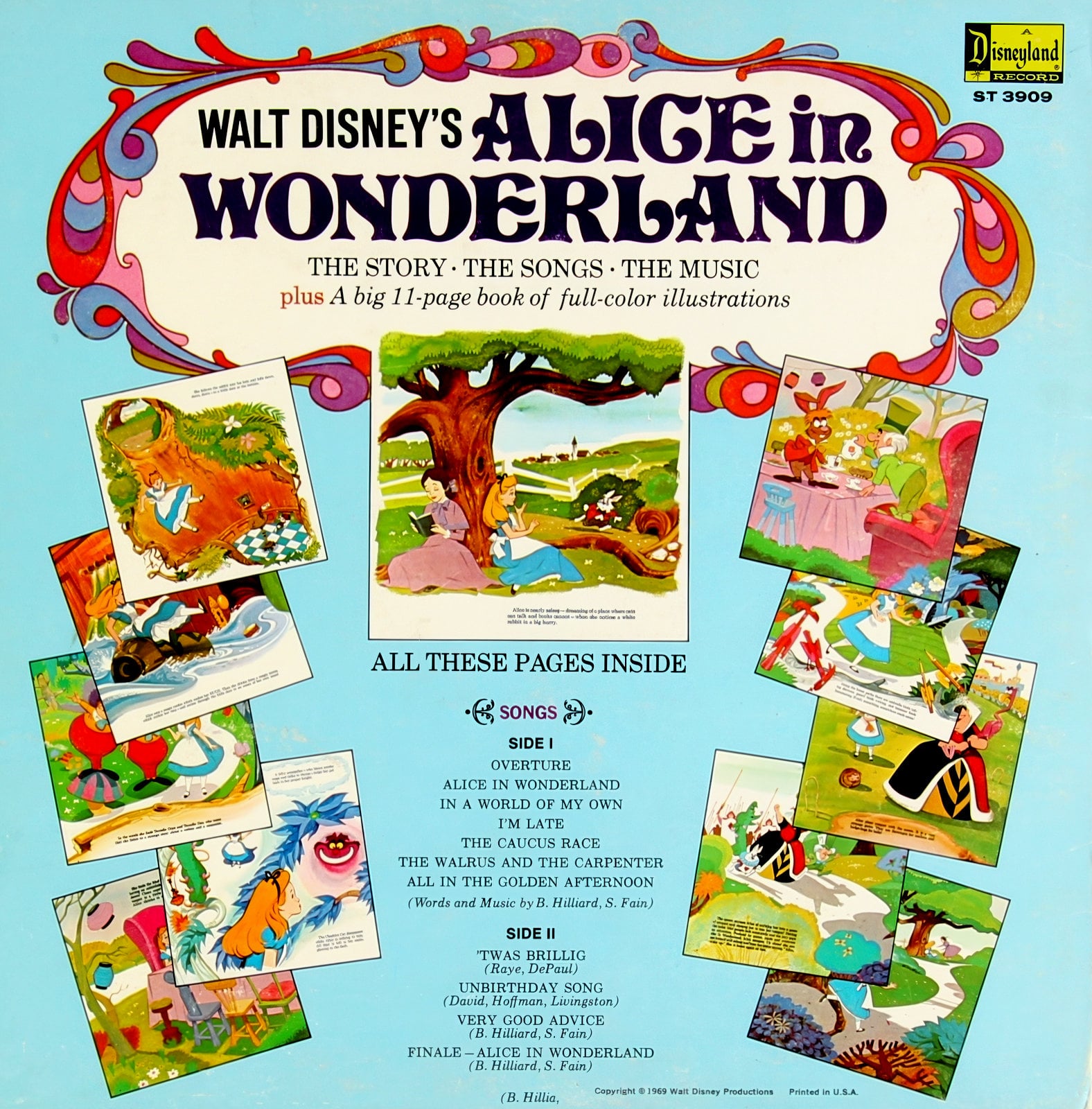 Vintage Alice in Wonderland book and record (1969) via ClickAmericana com