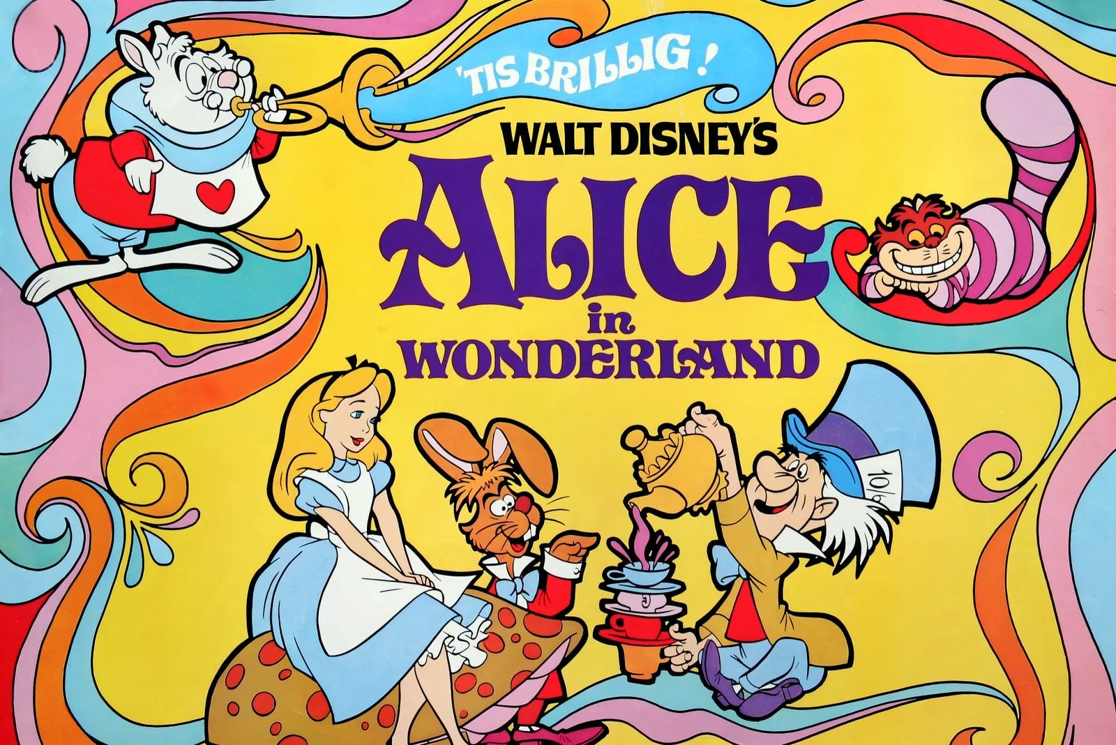 Vintage Alice in Wonderland movie from Disney (1951) via ClickAmericana com