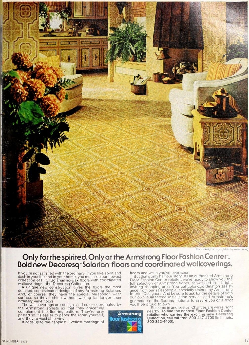Vintage Armstrong vinyl flooring from 70s and 80s - From ClickAmericana com (8)
