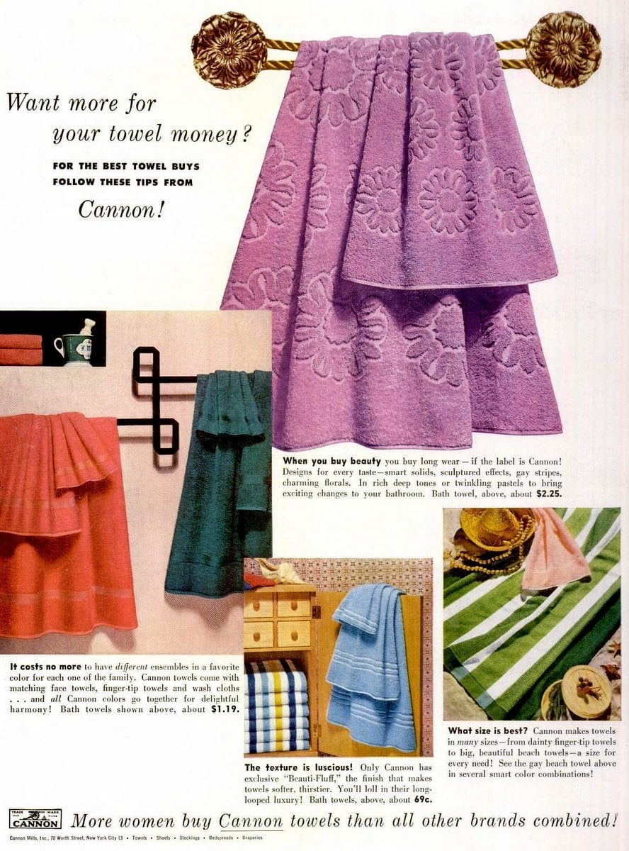 See 50+ retro bath towels from the 1950s Click Americana