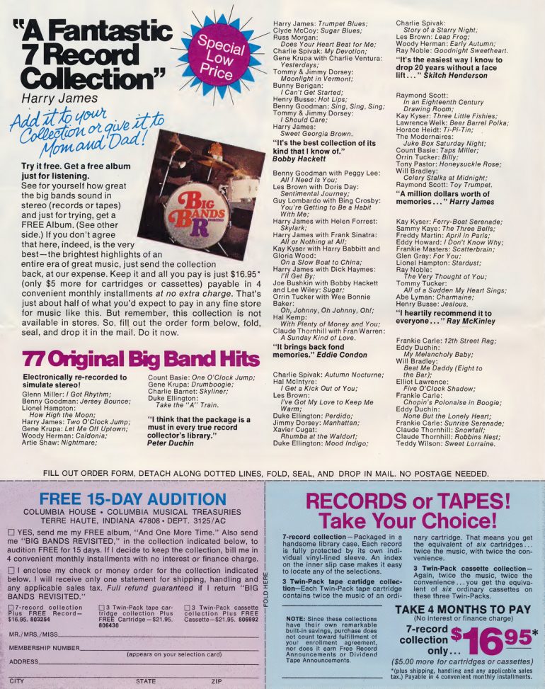 Remember those mailorder record clubs that offered vinyl albums