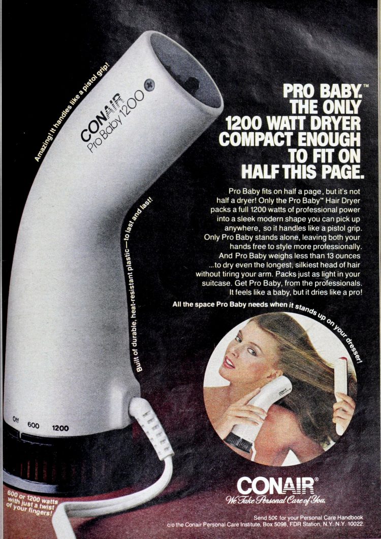 See 30 fab vintage blow dryers & handheld hair stylers from the 70s