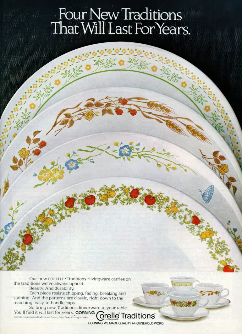 Vintage Corelle dishes from the 70s & 80s are plates full of memories