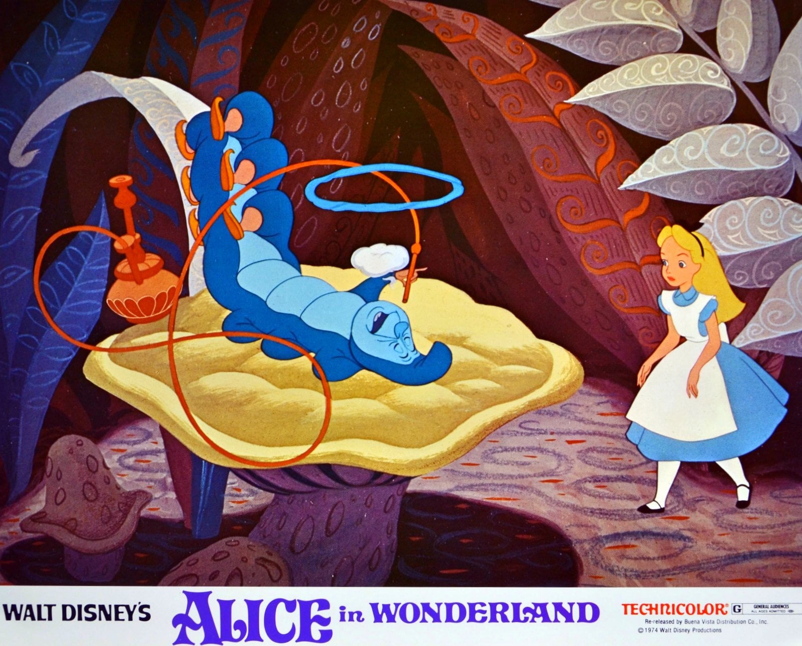 Vintage Disney Alice in Wonderland lobby card - Caterpillar via ClickAmericana com