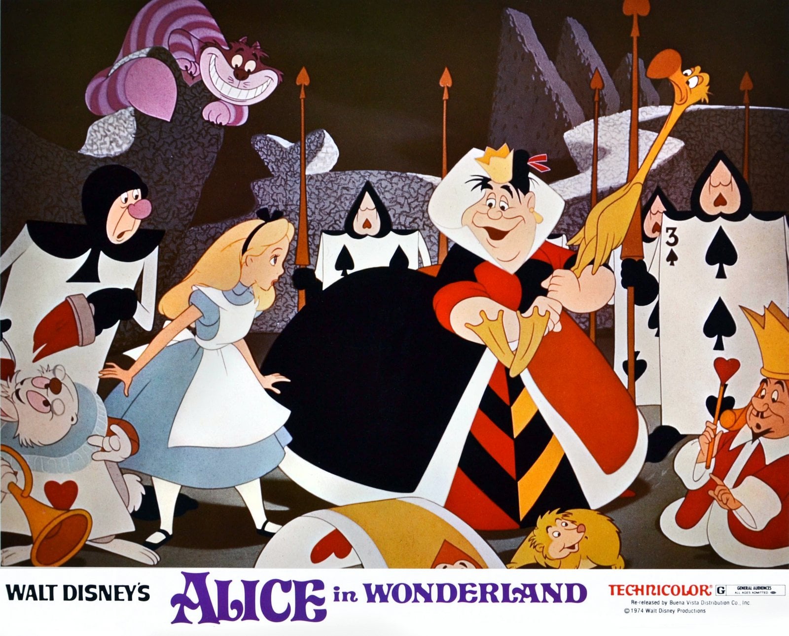 Vintage Disney Alice in Wonderland lobby card - Queen of Hearts via ClickAmericana com