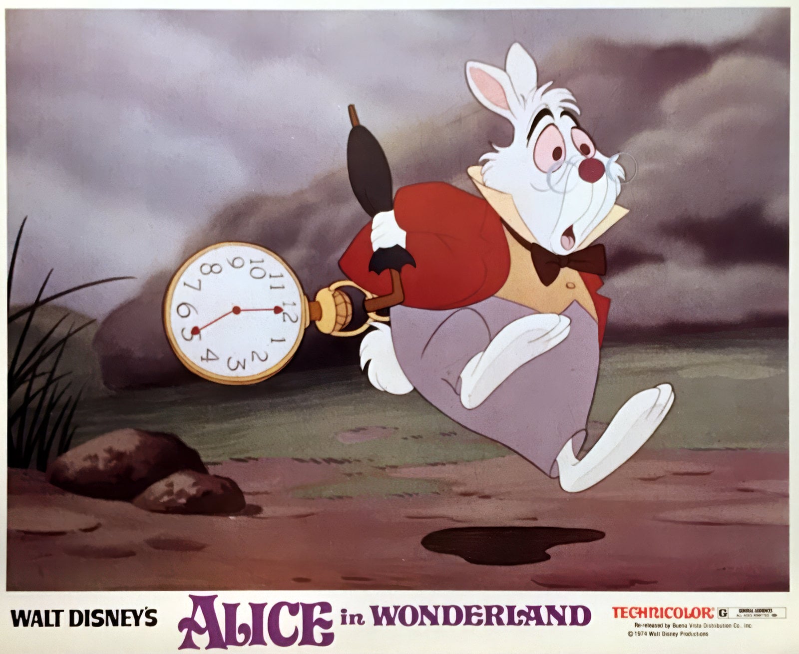 Vintage Disney Alice in Wonderland lobby card - White Rabbit via ClickAmericana com