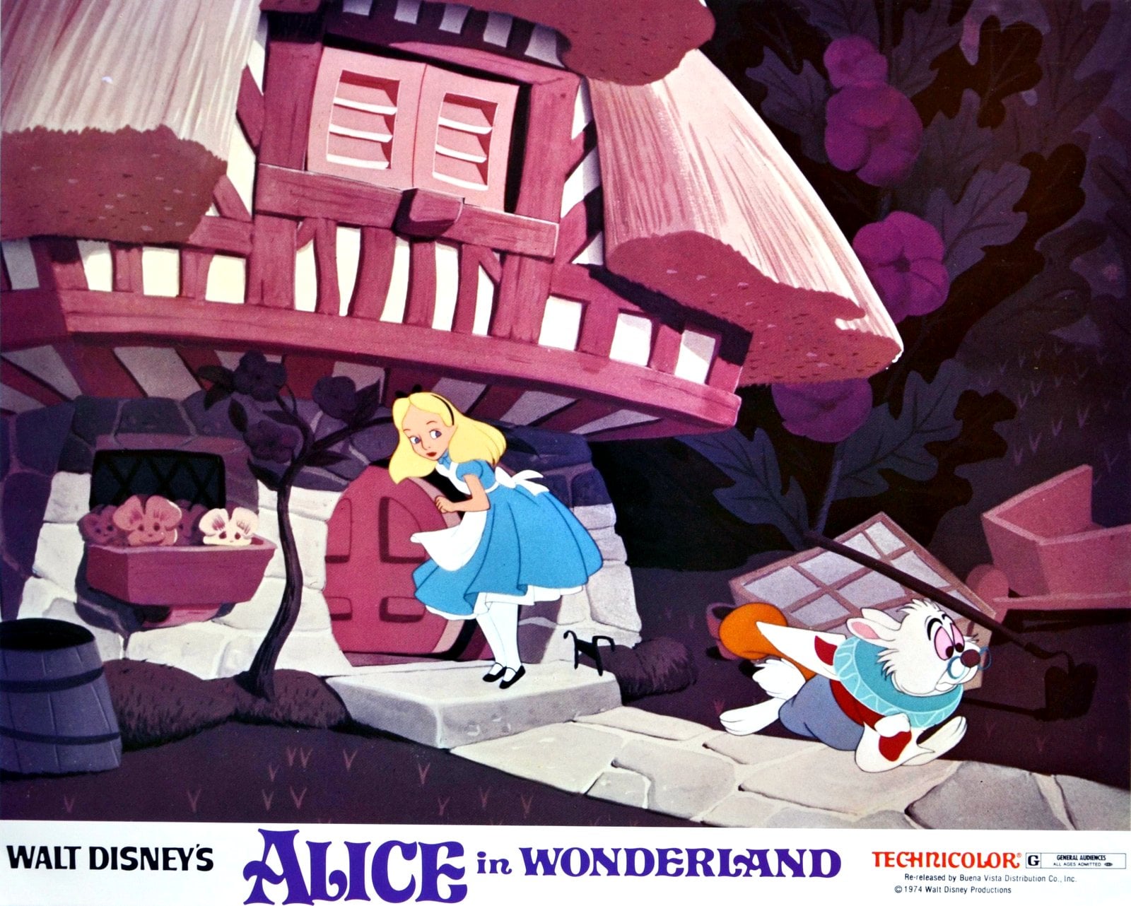 Vintage Disney Alice in Wonderland lobby card - with Mad Hatter via ClickAmericana com