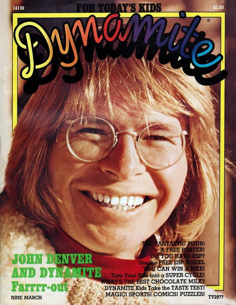Dynamite magazine had 1970s & 1980s celebrities GenX kids loved: See 60 classic covers here! 7 Vintage Dynamite magazine cover - John Denver