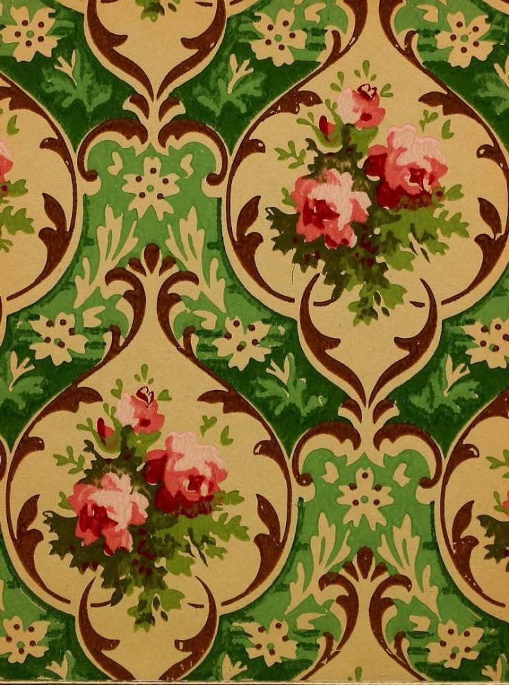 Old Edwardian wallpaper styles & home decor, plus 40 real paper samples